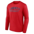 thumbnail image 2 of Men's Red Liberty Flames School Name Long Sleeve T-Shirt, 2 of 3