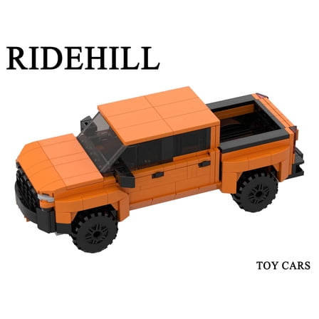 RIDEHILL Speed Champions Building Blocks Collectible Model Cars Kits for Adults, Orange Pickup Truck Race Car Building Kit, Famous Classic Car Set for Vehicle DIY Build a Car Building Toys(445PCS)