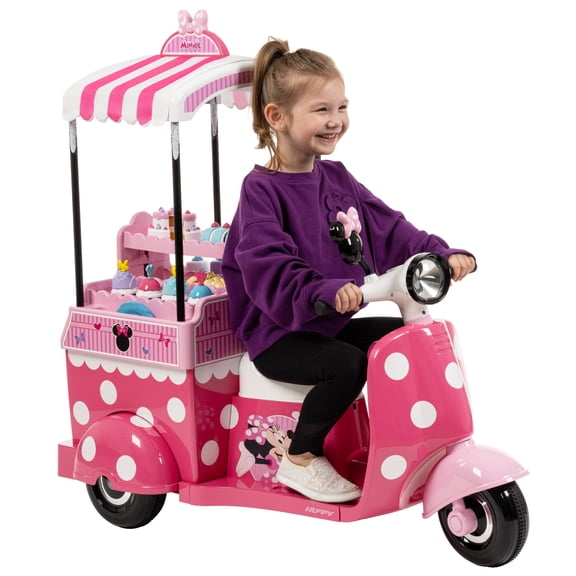 Huffy 6V Disney Minnie Mouse Bakery Kart Ride-On, Ages 3-7, Kids, Pink