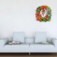 thumbnail image 4 of 5D DIY Diamond Wreath Wall Garland Christmas Flower Wreath Embroidery s Wreath for Home Decor naranja Macarena Kits de pintura de diamantes, 4 of 7