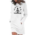 thumbnail image 1 of Vestido estampado de Halloween con cuello redondo, manga larga, cómodo, informal, a la moda para mujer Pompotops hdfakjf3418, 1 of 8
