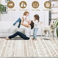 thumbnail image 3 of YOUPINS 5'x8' Area Rugs,Washable Living Room,Low Pile Soft Modern Decor Rugs for Dining Room Bedroom,Non Slip Carpet,Brown, 3 of 7