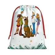 Scooby Doo Christmas Gift Bag Reusable Drawstring Holiday Gift Bags Party Favor Bags Xmas Candy Gift Bag