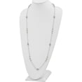 thumbnail image 2 of Sterling Silver Polished Bead & Freshwater Cultured Pearl Necklace (36 X 9) Made In China qg5316-36, 2 of 5