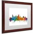 thumbnail image 2 of Trademark Fine Art 'Jackson Mississippi Skyline' Canvas Art by Michael Tompsett, White Matte, Wood Frame, 2 of 4