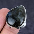 thumbnail image 2 of Natural Labradorite Gemstone 925 Sterling Silver Jewelry Ring Size 9, 2 of 2