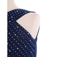 thumbnail image 7 of vastwit Girls Sparkly Rhinestone V-Neck Sleeveless Chiffon Pleated Dress for Wedding Banquet Prom Party Navy Blue 8, 7 of 7