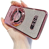 Case for Samsung Galaxy S10 Case Sparkle Cute with Stand Phone Case Compatible with MagSafe Slim Glitter Card Shockproof Protective Women Girls Case for Samsung Galaxy S10 Pink YD