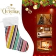 thumbnail image 4 of Coolnut Christmas Stocking Personalized Mexican Serape Stripes Large Candy Stocking Hanging Gift Xmas Stockings Decoration 1 PC for Family Holiday Party Ornaments Decor Fireplace, 4 of 7