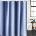 thumbnail image 3 of Dark Blue Striped Waterproof Fabric Shower Curtain,Modern Beige Geometric Country Waterproof Fabric Shower Curtain for Bathroom Curtains Bathtubs Hotel Shower Curtains with 12 Hooks Extra Long 72x84, 3 of 8