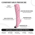 thumbnail image 3 of Bixox Pink Bows Print Compression Socks,Compression Socks Women & Men Circulation for Medical,Running,Athletic, 3 of 7
