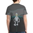 thumbnail image 2 of RoboFuturama Teen T-Shirt Crewneck Short Sleeve Double-Sided Print Summer Tee Shirts Top For Youth Boys Girls Children Medium, 2 of 7