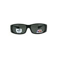 thumbnail image 1 of Womens 60mm Squared Rectangular Fit Over Rhinestone Sunglasses All Black, 1 of 4