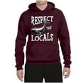 thumbnail image 2 of Wild Bobby Respect The Locals Save Our Oceans Whale Animal Lover Unisex Graphic Hoodie Sweatshirt, Maroon, X-Large, 2 of 6