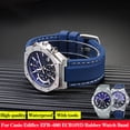 thumbnail image 2 of Correa de reloj de silicona de goma para Casio Edifice EFB-680 ECB10YD Correa de reloj para hombre Ocean Heart EFB680 Correa convexa de 12 mm y 14 mm, 2 of 5
