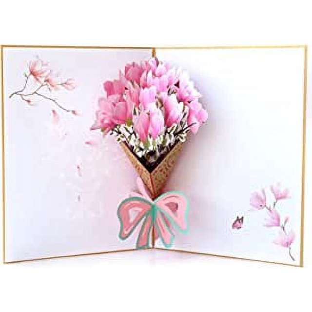 Tarjetas Pop Up de Flores, Tarjetas Pop Up de Cumpleaños 3D, Tarjetas de San Valentín 3D, Tarjetas de Felicitación 3D con Sobres, Bodas, Día del Padre, Día de la Madre Sailing Electrónica