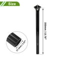 thumbnail image 4 of Unique Bargains Bike Suspension Seatpost 27.2x350mm Saddle Post Seats Gloss Black Carbon Fiber, 4 of 8