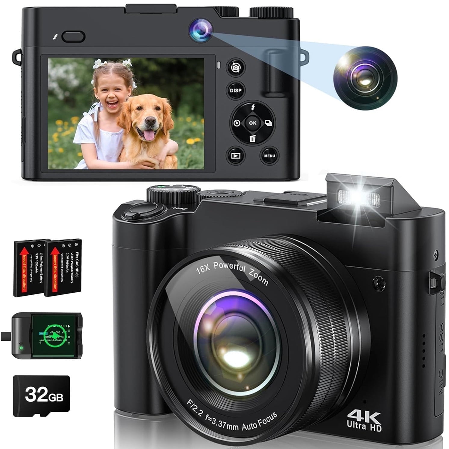 your camera store brewene 5K Digital Camera, 48MP Autofocus Compact Vlogging