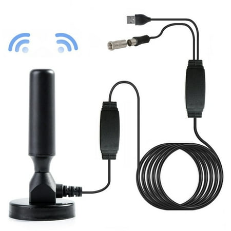 [Upgraded 2019] 300 Miles HDTV Indoor Antenna Aerial HD Digital TV ,Amplifier Signal Booster Cable Support (Best Indoor Aerial 2019)