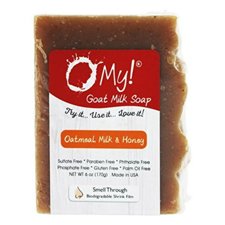 O My! Oatmeal, Milk and Honey Goat Milk Soap - All Natural, Palm Oil Free, Handmade Soap Made in