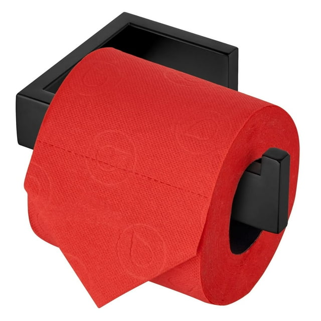 KOKOSIRI Porte-Papier Hygiénique Noir pour Salle de Bain Distributeur de Papier Mouchoir Porte-Rouleau de Toilette Support Méga Rouleaux Mural en Acier Inoxydable B2009BK