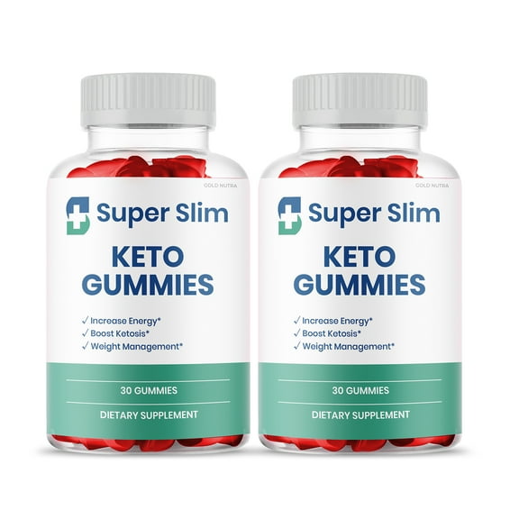Super Slim Keto Gummies Official, Maximum Strength Dietary Supplement for Men and Women (2 Pack)