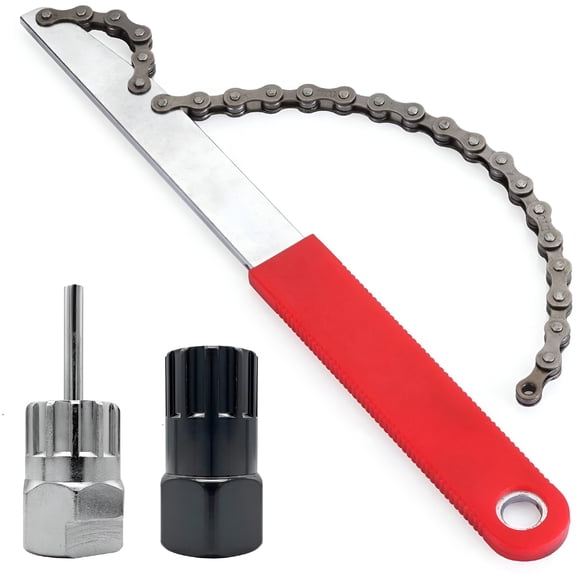 TELOLY Bicycle Cassette Removal Tools - 3Pcs Bike Chain Tool Kit with Chain Whip Cassette Lock Sprocket Removal Set Cycle Repair Equipment for 7, 8, 9, 10, 11, 12 Speed Freewheel