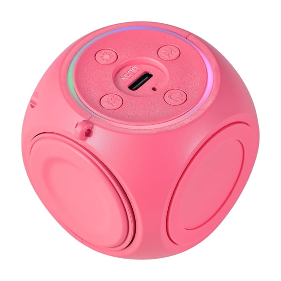 Incipio SpinBeats Wireless Bluetooth Speaker Portable Mini Speaker with RGB Lights, Spinning Top Design, Compact Pocket Size, Loud Clear Sound for Phone, Tablet, Laptop, Travel LED Speaker-Pink
