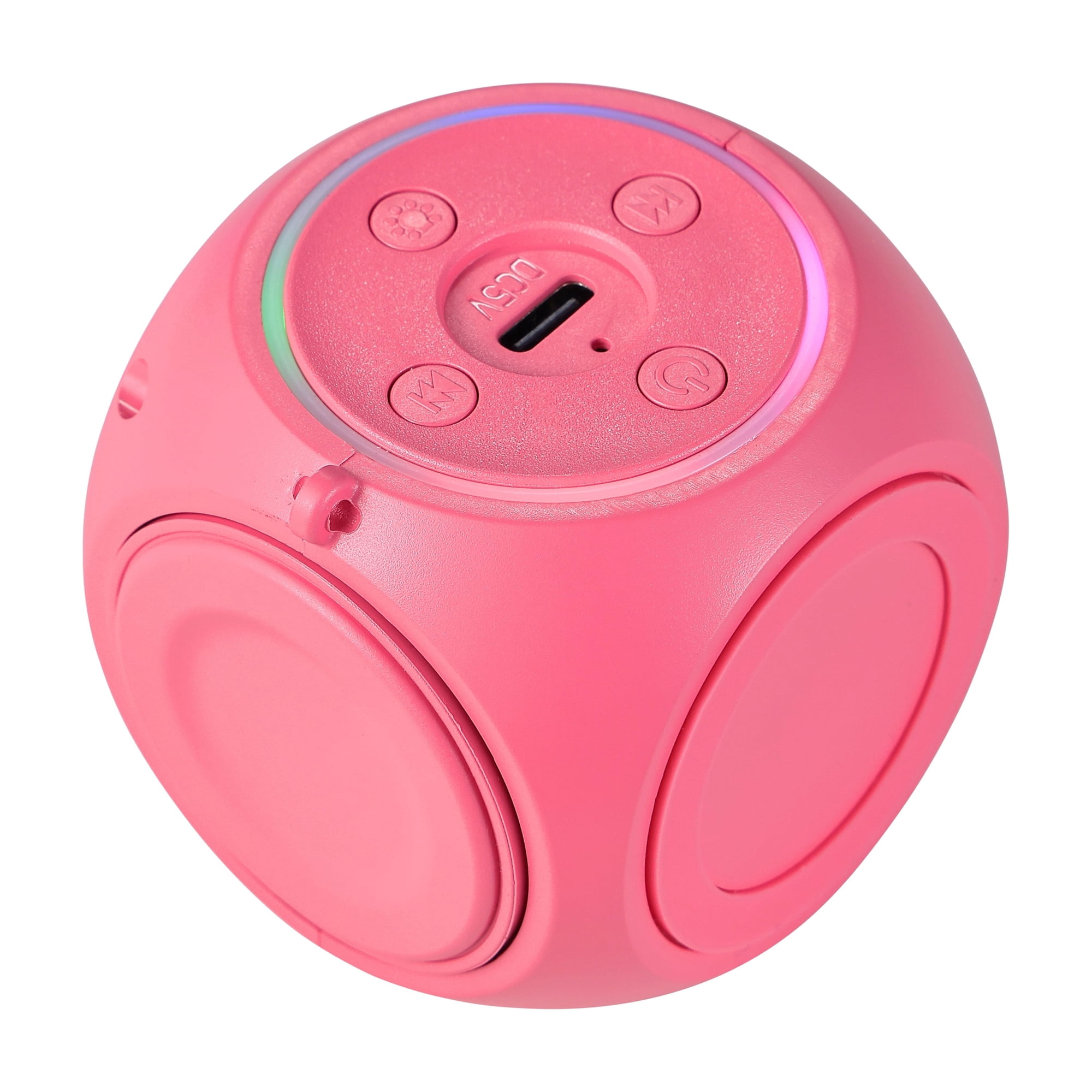 Incipio SpinBeats Wireless Bluetooth Speaker Portable Mini Speaker with RGB Lights, Spinning Top Design, Compact Pocket Size, Loud Clear Sound for Phone, Tablet, Laptop, Travel LED Speaker-Pink