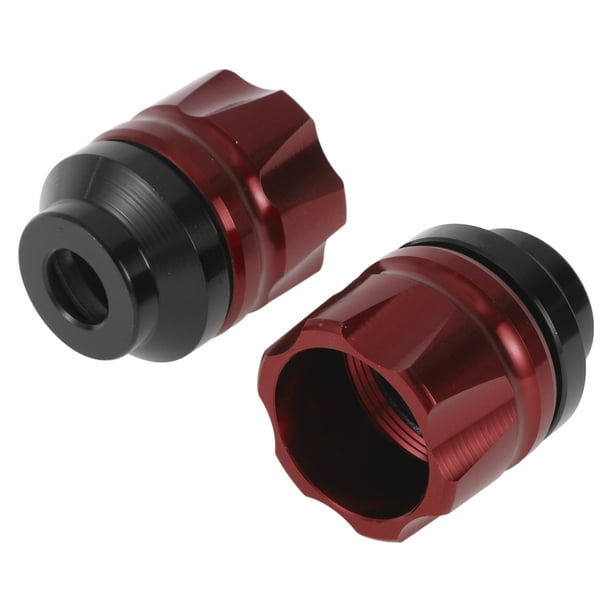 Protector de guardabarros de aleación de aluminio de 14mm para slider de marco de motocicleta, protección contra choques, 41mm 47mm, rojo, 2 Pcs