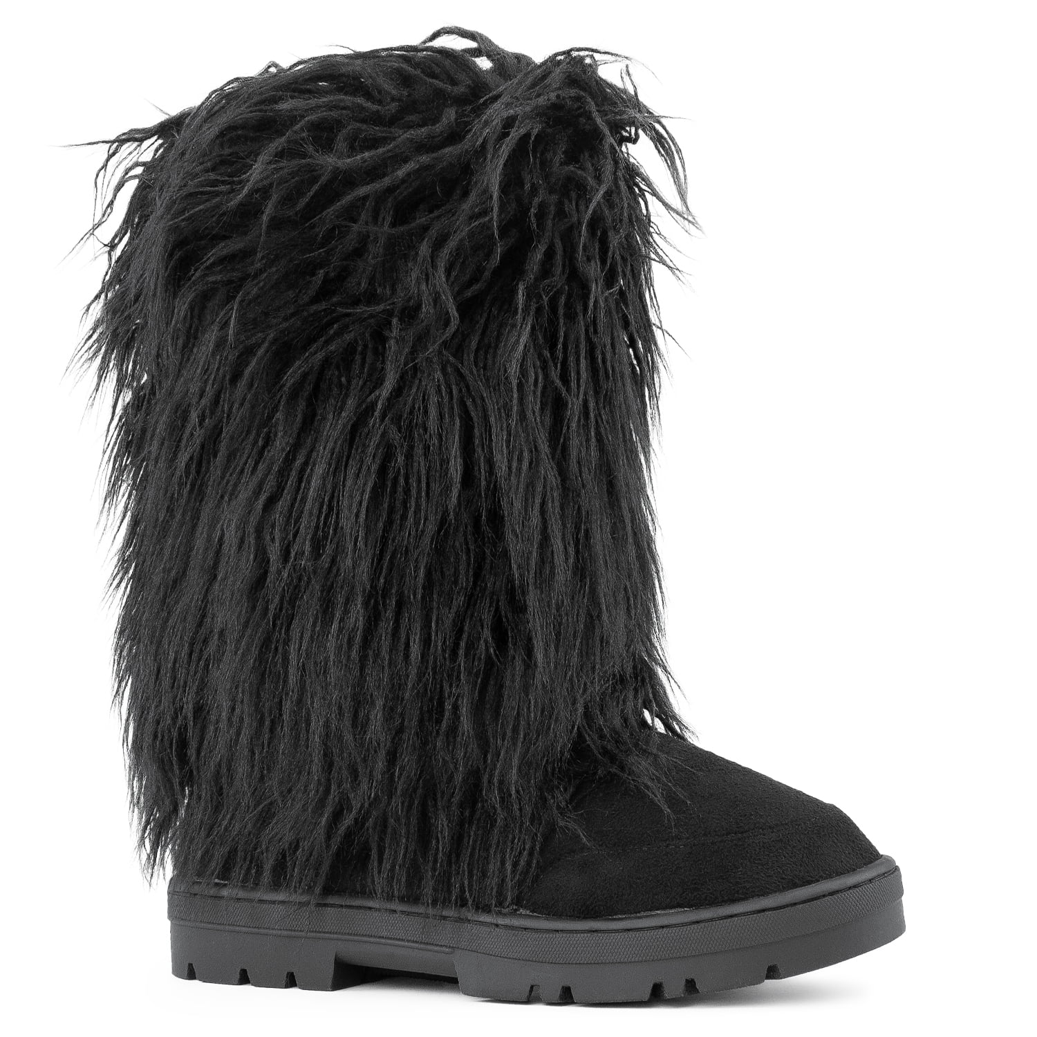 long fur boots