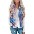 thumbnail image 2 of Tie Dye Sleeveless Fleece Vest, Warm Fashion Ethnic Lightweight Printed Soft Fleece Fuzzy Zipper Vest For Daily For Women ANGGREK Otros, 2 of 6