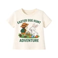 thumbnail image 4 of HILEELANG 2-7T Toddler/Little Boys Easter Egg Hunt Adventure Bunny Explorer 100% Cotton Top & Cotton-Spandex Shorts 2-Piece Outfit Set Size 7T, 4 of 5