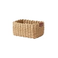 thumbnail image 2 of EGNMCR Woven Rope Storage Basket Natural Paper Rope Organizer Basket Decorative Wicker Basket For Home Bathroom Bedroom Kitchen Office Sundries Cosmetics Toys Woven Rattans Basket, 2 of 6