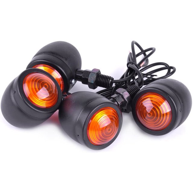 Uds indicadores de motocicleta luces de señal de giro 12V impermeable Universal para moto Scooter Quad Cruiser todoterreno Kuyhfg Bienvenido a Kuyhfg