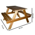 thumbnail image 5 of Farmhouse Style Kids Indoor Outdoor Picnic Table, Brown, 5 of 5