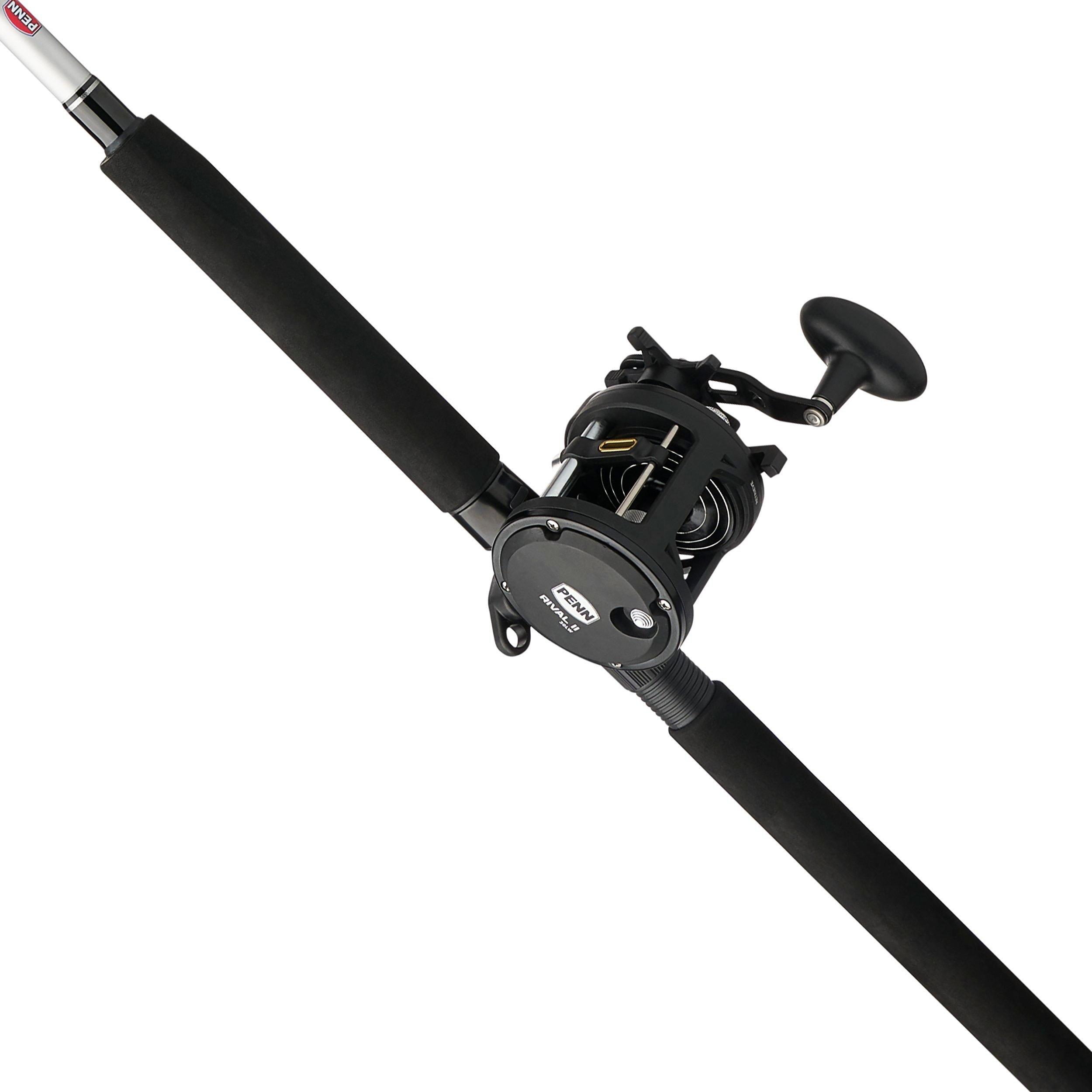 PENN Rival II Level Wind Conventional Fishing Combo, 6'6" Medium Heavy Rod, 30 Size Reel