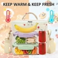 thumbnail image 2 of GYEUKHAM Insulated Lunch Bag for Adults,Large Reusable Lunch Box with Adjustable Shoulder Strap,Front Zipper Pocket& Dual Mesh Side Pockets,Durable,Compact&Water-Resistant,Corduroy Strawberries Beige, 2 of 8