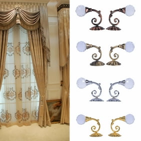 Metal Crystal Curtain Holdback 2 Pieces Clear Crystal Curtain