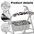 thumbnail image 5 of COEQINE Zebra Stripe Crutch Rollator Seat Back Cover for Women Universal Rollator Walker Seat and Backrest Covers for Men 2 PCS Removable Walker Seat Cover Replacement, 5 of 7