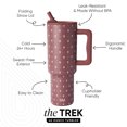 thumbnail image 2 of Simple Modern 40 fl oz Insulated Stainless Steel Trek Tumbler with Folding Straw Lid|Mauve Meadow, 2 of 6