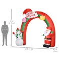 thumbnail image 3 of HOMCOM 9ft Giant Christmas Inflatables Archway with Santa for Yard, 3 of 10