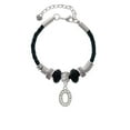 thumbnail image 2 of Delight Jewelry Silvertone Crystal Initial - O - Sister Celtic Knot Leather Bead Bracelet, 7"+2" Extender, 2 of 4