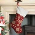 thumbnail image 4 of Christmas Stocking – 18" Velvet Plush Holiday Sock with White Faux Fur Cuff, Full Print Polyester, Hanging Loop, Perfect for Xmas Tree & Fireplace Decoration, 4 of 5