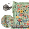 thumbnail image 2 of Spring Floral Window Valance for Kitchen, Yellow Orange Flower Daisy Leaf Vintage Plant Green Rod Pocket Short Curtain for Small Windows, Light Filtering Decorative Valance, 54 x 18 Inch, 2 of 9