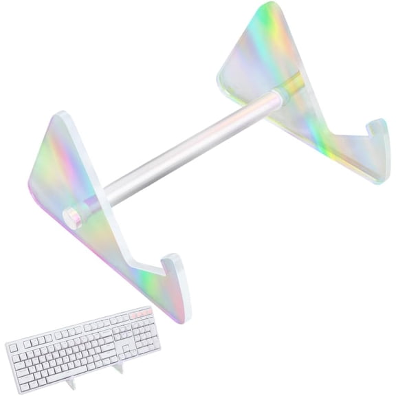 Keyboard Display Stand Acrylic Keyboard Shelf Colorful Iron Detachable Portable Mechanical Computer Storage Desktop Tray Rack Holder for Tablet Picture Frame Home Office Supplies