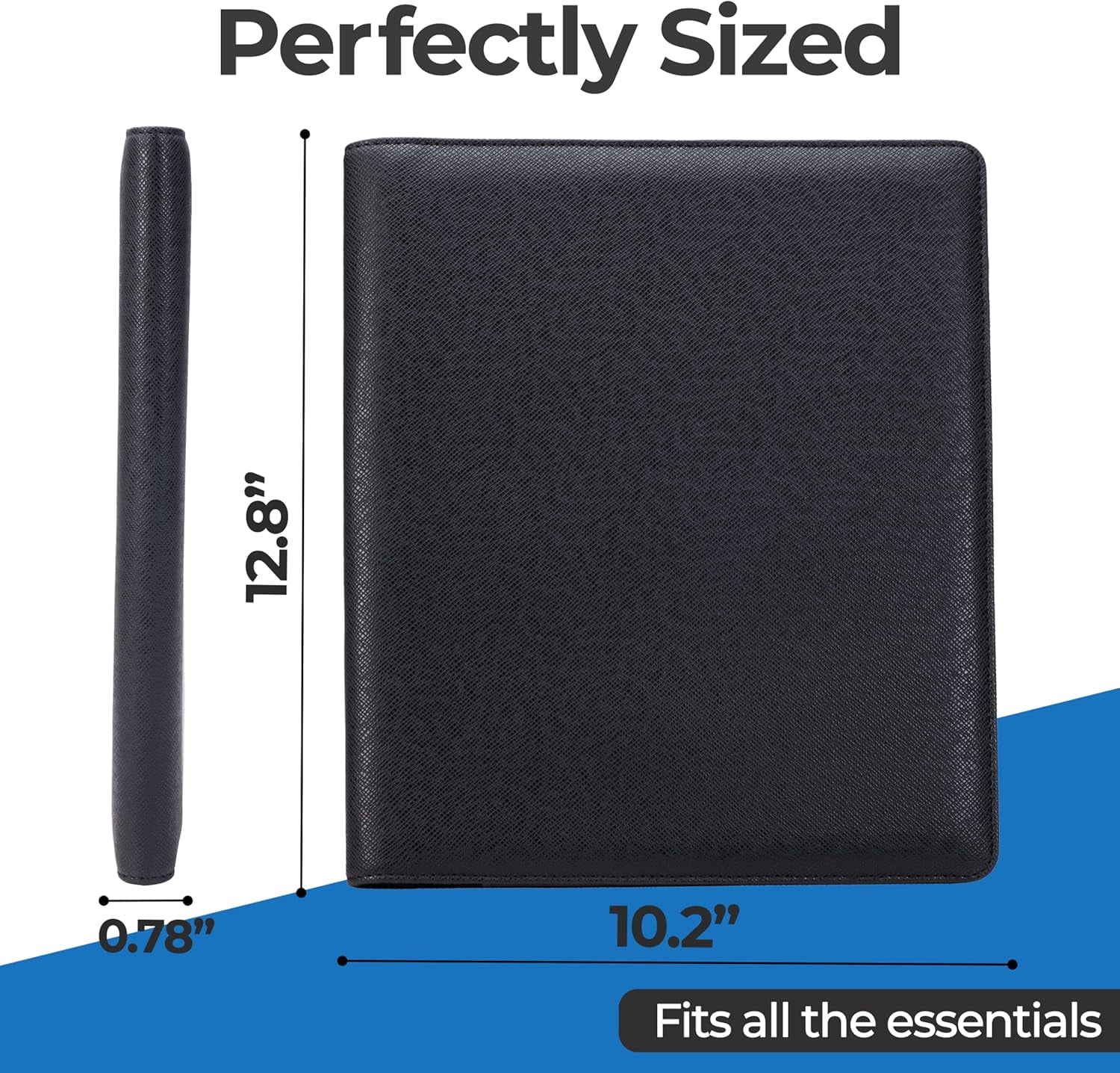 Case it The Premier PADFOLIO Case-it Business Meeting Padfolio | Professional Portfolio with Letter Size Writing Pad/PAD-14-BLK