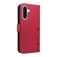 thumbnail image 3 of For Samsung Galaxy A36 5G 6.7" Wallet Case ,Dandelion Embossed Pattern with Card Slots, Durable Shockproof Magnetic Flip Phone Case, PU Leather Protective Phone Cover with Kickstand,Red, 3 of 9