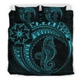 thumbnail image 1 of Juego de Funda Nórdica Caballito de Mar Polinesio - Polynesian Tattoo Blue, 1 of 6