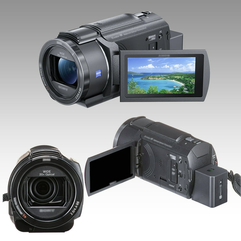 Sony FDR-AX43A UHD 4K Handheld Camcorder Bundle: 128GB SDXC